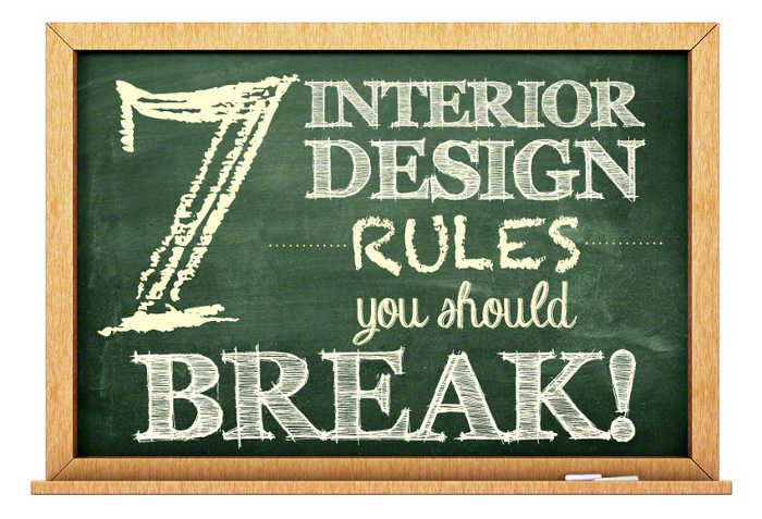7 interior design rules you hould break