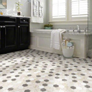 hexagon tile in bathroom